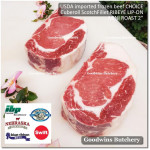 Beef Ribeye lip-on USDA CHOICE frozen whole cut +/- 8kg price/kg brand BLUERIBBON - PREORDER 2-3 days notice (Scotch-Fillet / Cube-Roll)